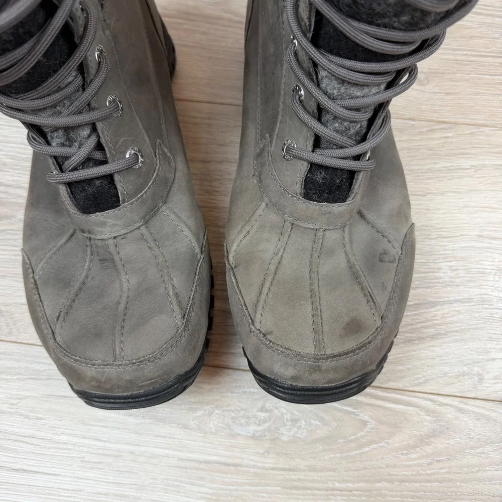 UGG Adirondack II Winter Boots Gray 1014387 Waterproof Sz 11‎ Wool Fur Lined